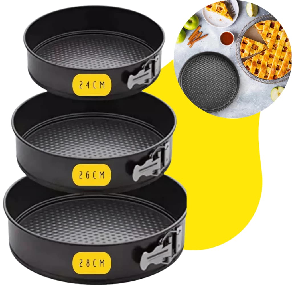 Kit 3 assadeiras Fundo Removível