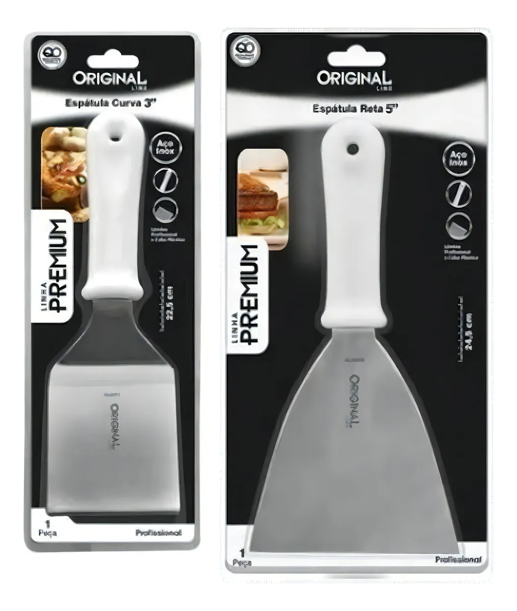 Kit 2 Espátulas Retas
