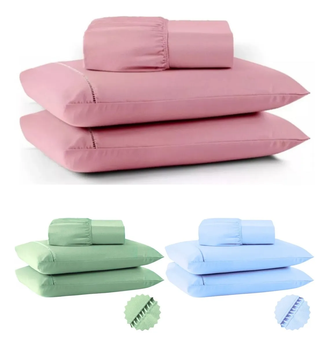 3 jogos de lençóis